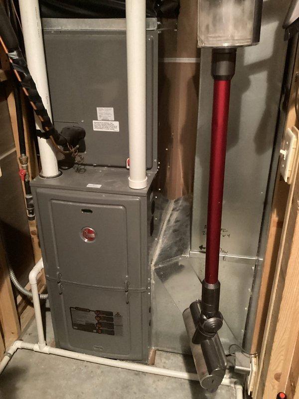 Performed comprehensive furnace tune-up, including cleaning flame sensor and verifying proper condensate drainage. Inspected heat exchanger which showed some rust spots but remains functionally sound. Investigated reported musty smell when blower operates but found no evidence of water in ductwork or other obvious causes. Homeowner was advised about possible connection between continuous blower operation and odor issue. Discussed options for whole-house humidifier and duct cleaning services.