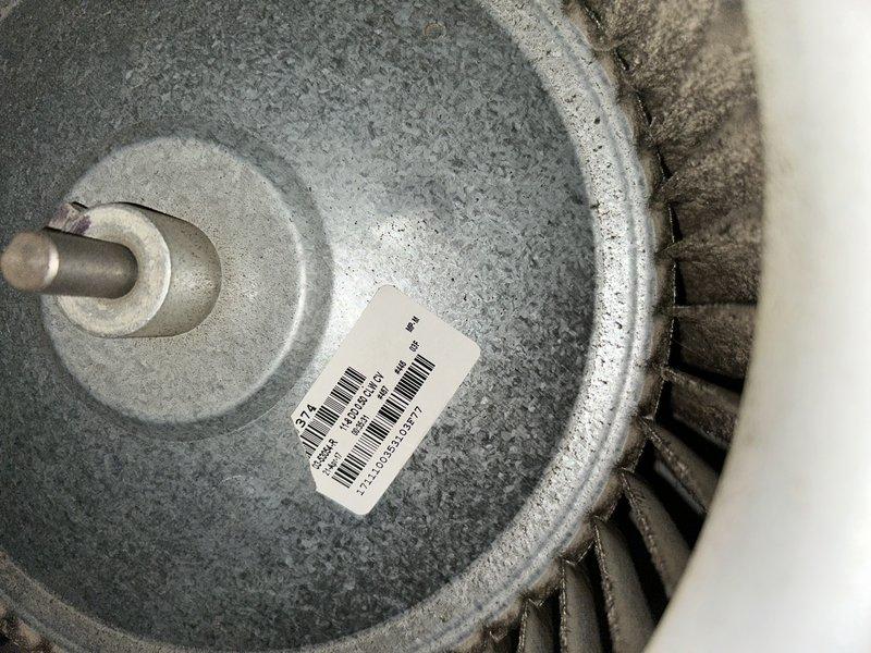 Responded to no-heat call for an 8-year-old furnace exhibiting pressure switch code failure. Diagnosed intermittent power loss to inducer motor despite call for heat at W terminal. Located faulty connection at control board and identified heat exchanger joint leak. Recommended control board replacement and blower wheel cleaning due to significant dirt accumulation affecting system performance.