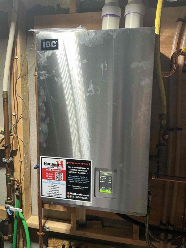 Responded to service call for IBC boiler that was non-operational. Diagnosed issue as tripped circuit breaker. Reset breaker, which restored power to unit, and verified boiler returned to full operational status. System now functioning properly with normal operating temperatures (supply: 78°F, return: 75°F) and inlet pressure (16.9psi).