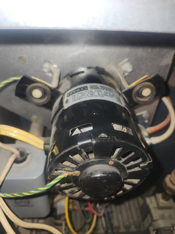 Responded to no heat call for boiler system. Diagnosed seized combustion blower motor. Applied lubricant to temporarily restore function. Customer declined replacement part quote and opted to source replacement independently. Advised customer that we do not install customer-supplied parts.