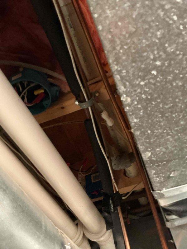 Replaced customer-supplied kitchen faucet due to insufficient water pressure. Identified and repaired a pinhole leak in the RO (reverse osmosis) water line by installing a coupling to restore proper functionality.