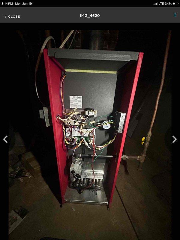 Responded to service call for non-functioning boiler system. Diagnosed significant air entrapment in system causing circulation issues. Performed air bleeding procedure on the Hydr Smart circulator pump assembly. Observed abnormal heating cycle - unit rapidly reaching temperature and shutting down prematurely due to suspected persistent air pocket preventing proper water circulation. Recommended follow-up service by technician with prior system knowledge to fully resolve the circulation impediment.