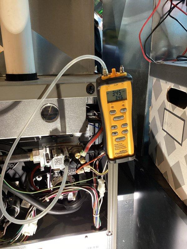 Performed scheduled furnace tune-up on 5-year-old unit for Family Reward Member. Inspected system components including filter (found very dirty), blower (clean), electrical connections (within specifications), condensate lines (clear), and heat exchanger (no compromises). Verified proper gas pressures, inspected venting, and confirmed system operation with 70°F temperature rise during 20-minute test cycle. Recommended filter replacement.