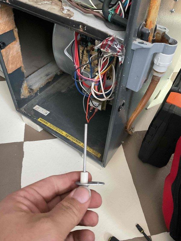 Responded to no heat complaint on 10+ year old Goodman furnace that was lighting but shutting down after 3-5 seconds. Diagnosed issues with dirty filter and humming inducer motor. Replaced filter and performed diagnostic check on circuit board connections. Advised customer to change filter more regularly due to ongoing remodeling work and provided quote for recommended system upgrades.