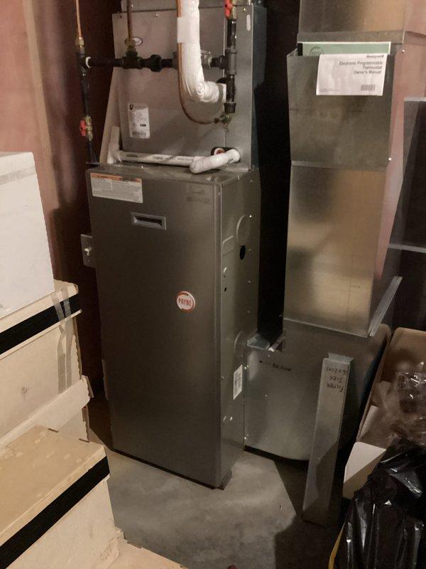 Diagnosed 5-year-old furnace failing to produce heat due to a faulty igniter that was not functioning during startup sequence. Further inspection revealed significant deterioration of the secondary heat exchanger with multiple pinholes present, rendering the unit unsafe for continued operation. Customer was shown the damaged components and elected to seek additional quotes for furnace replacement.