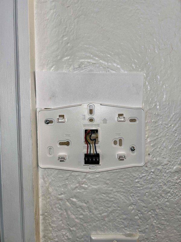 Performed warranty service on Lennox Mendota system, replacing faulty control board and thermostat as per PO 215423-001. Installed new thermostat with Smart Hub, connecting all control wiring to appropriate terminals. System now operational with upgraded controls.