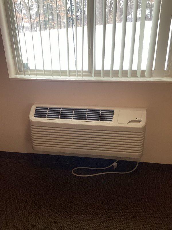 Performed inspection of four PTAC units (in units 1, 10, 12, and 15) following customer complaints about excessive noise disrupting sleep. Diagnostic assessment revealed deteriorating blower motors in all four units causing the noise issues. Documented condition with photos and informed customer that estimates for replacement motors would be provided.