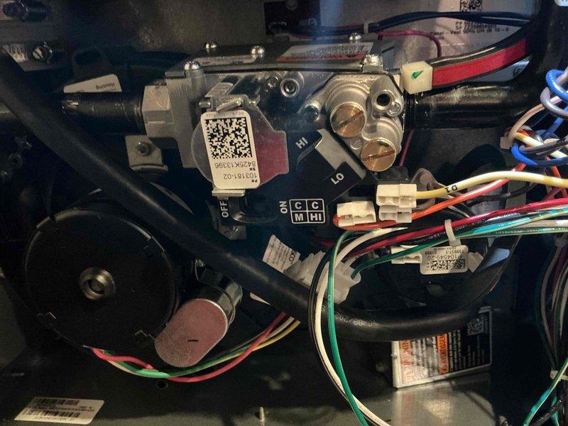 Responded to service call for Lennox furnace with gas valve pressure issues. Diagnosed and replaced faulty gas valve and control board. Discovered RDS sensor plug causing low voltage transfer problems to thermostat and humidifier; temporarily disabled RDS plug and UV light. Scheduled follow-up visit to further assess board functionality and install dedicated transformer for UV light system.