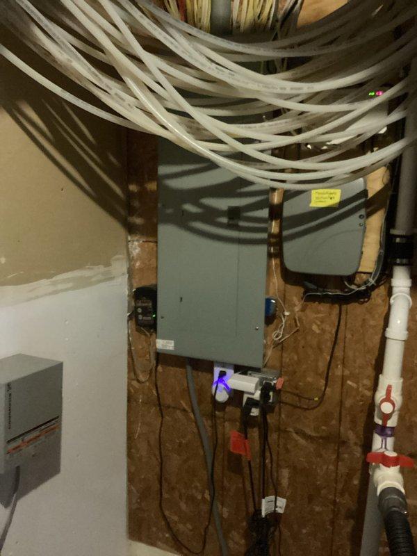 Responded to service call for boiler reporting no hot water and error code #5. Upon inspection, confirmed boiler was functioning properly with no stored error codes. Determined the "5" display was normal operation indicator when burner is active during in-floor heating cycle. Verified domestic hot water tank was at proper temperature and operating correctly. Inspected external vent to ensure no freezing obstruction. Explained normal system operation to customer who was unaware of display indicators during heating cycles.