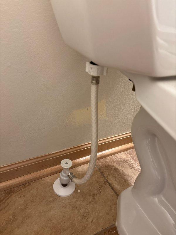 Responded to service call for toilet supply line leak after customer's DIY tank kit installation attempt. Diagnosed missing washer in the supply line connection causing water leakage. Successfully installed all customer-supplied parts and ensured proper connection of supply line to toilet tank, eliminating the leak.