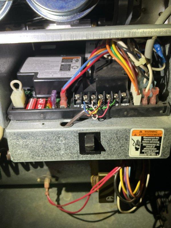 Diagnosed 21-year-old Bryant furnace with failed heat exchanger causing short-cycling and immediate shutdown. System inspection revealed control board issuing 24V code during high-fire operation and noisy inducer motor. Unit was tagged out of service due to safety concerns, with recommendation for replacement of heat exchanger, control board, and draft motor.