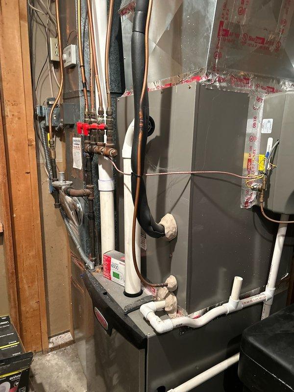 Responded to no heat call for older HVAC system. Diagnostic revealed high limit switch tripping due to severely clogged air filter. Replaced filter, restored proper system operation, and advised customer to replace filter monthly to prevent recurrence. System now maintaining proper temperature with thermostat set at 67°F.