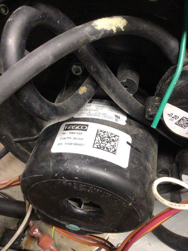 Responded to no heat complaint on aging system. Diagnosed inducer motor failure evidenced by humming noise without rotation. Identified Fasco unit (P/N 70861023) completely locked up. Placed order for replacement inducer assembly to restore heating functionality.