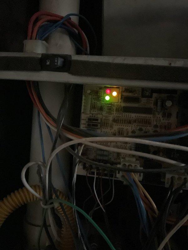 Responded to callback for no heat complaint after previous service. Diagnosed high temperature limit error code, reinstalled original limit switch and verified functionality. Identified inducer housing leak requiring replacement. Submitted parts request for new limit switch and inducer housing. System temporarily operational pending installation of ordered components.