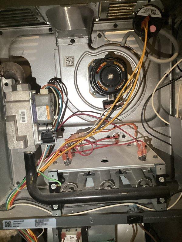 Performed comprehensive furnace tune-up per customer request addressing heating concerns. Inspected system components including blower assembly, gas valve, and electrical connections; all found to be operating safely. Replaced furnace filter and identified separate issues with dryer venting that may be causing intermittent heat and extended dry times; quote for dryer vent replacement and cleaning to be provided separately.