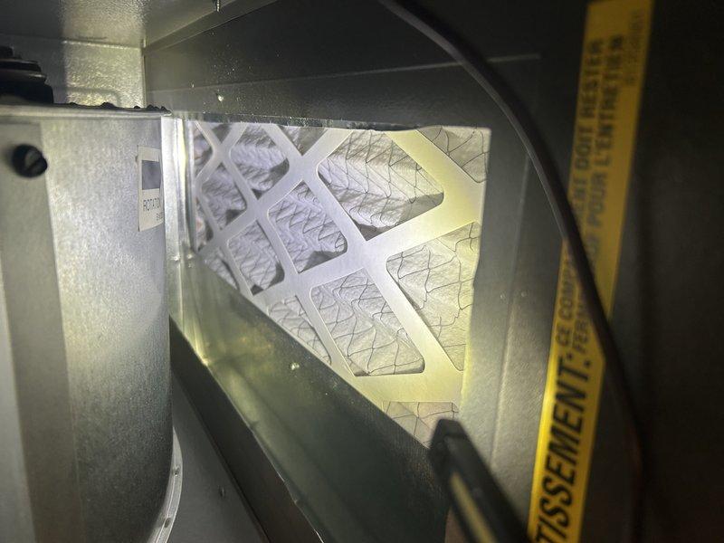 Performed routine 8-9 furnace tune-up on 2-year-old system with Family Rewards plan. Inspected and cleaned standard components, confirming proper operation. Identified issue with fresh air intake vent discharging directly onto mechanical room floor near hot/cold manifold, likely contributing to customer's reported pipe freezing problem. Recommended rerouting fresh air intake to prevent cold air from pooling at floor level and provided option for follow-up service to implement solution.