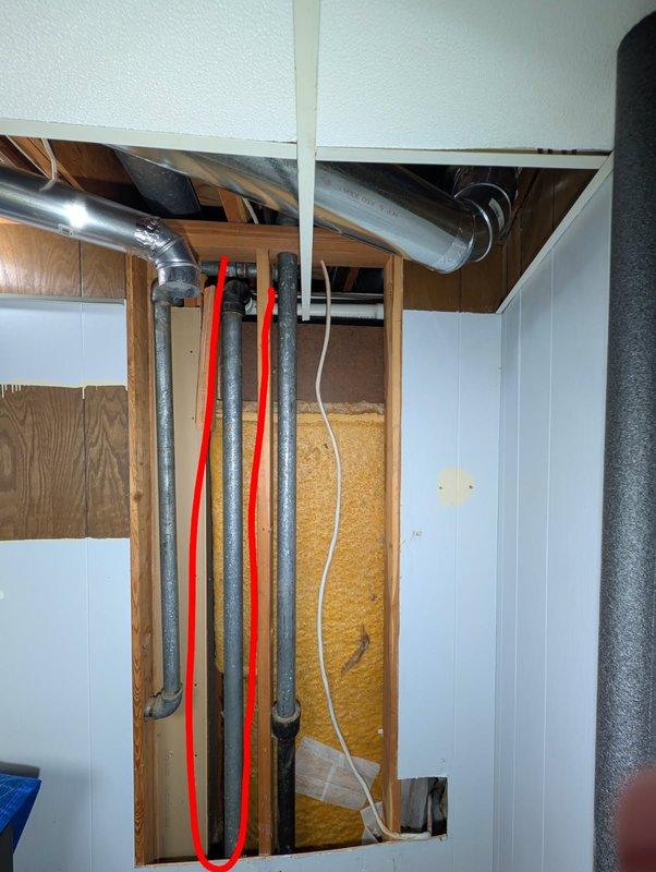 Completed replacement of compromised galvanized kitchen sink drain pipe that was causing blockage. Customer had preemptively exposed the wall section, allowing direct access to replace the deteriorated section that runs from the kitchen into the basement. Successfully restored proper drainage functionality.