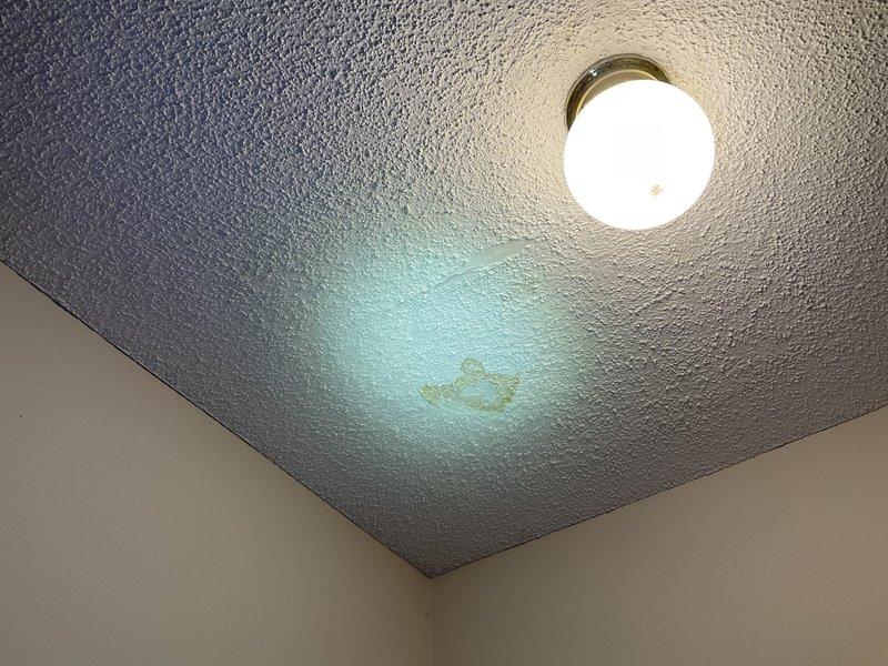 Responded to a water leak from second floor bathroom affecting ceiling below. Upon inspection, identified extremely loose two-piece shower strainer due to deteriorated plumbing putty/inadequate sealant as the source. Installed new top section of shower drain with proper gaskets and sealant. Completed water testing to verify repair effectiveness. Customer opted for topside repair solution rather than more extensive drywall removal option.