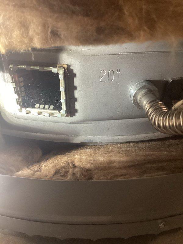 Performed routine maintenance on 6-year-old AO Smith 50-gallon power vent water heater. Completed thorough system flush with clear water discharge observed, indicating minimal sediment buildup. Inspected flame pattern and cleaned components, confirming proper operation despite hard water conditions evident from shower head stains.