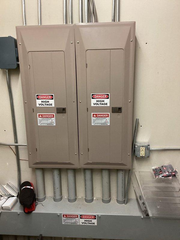 Replaced draft combustion inducer assembly on furnace #3 and collector box/cold end header box on furnaces #1 and #2 as specified in the approved repair estimate. All components were properly installed according to manufacturer specifications, restoring proper functionality to the Goodman heating units. Work was completed in the utility room where the three furnace units are located adjacent to the main electrical panel.