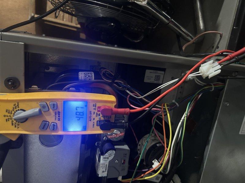 Performed scheduled furnace tune-up on 3-year-old FRP system. Diagnosed insufficient heating during cold days due to airflow limitations; resolved by increasing max airflow setting on thermostat to achieve 100% capacity operation. Completed full maintenance including UV bulb replacement, electrical component inspection, condensate drain check, and air filter evaluation. System now operating at proper specifications.