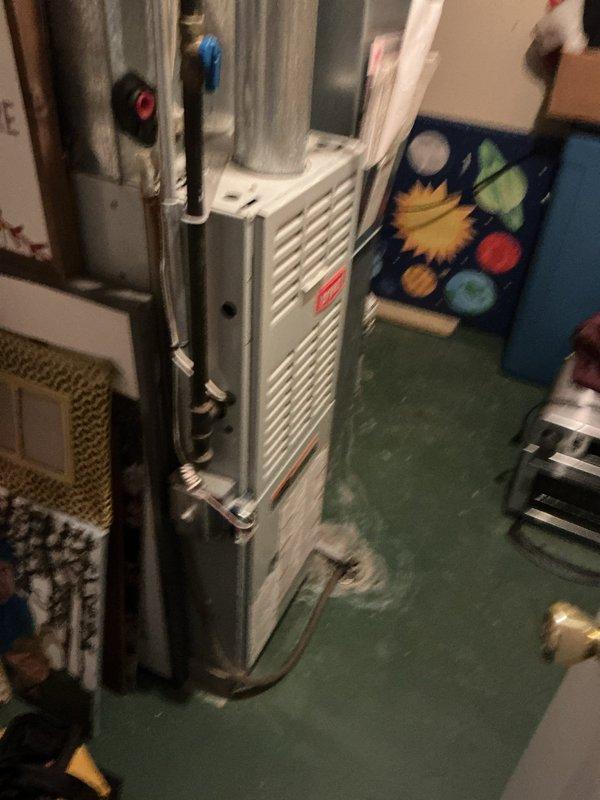 Performed scheduled maintenance on 25-year-old Bryant 80% furnace. Cleaned dirty blower wheel and documented system age. Informed homeowner about system condition; husband performs repairs as needed. Replaced air filter during service.