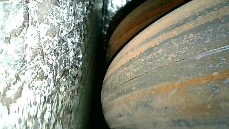 Responded to no-heat service call for furnace with intermittent heating issues. Discovered filter had been sucked into blower cabinet, causing operational failure. Removed obstructing filter and observed system operation. Noted inducer motor dropping out after initial ignition during cycling test. Heat exchanger in good condition (stainless steel type). Recommended control board replacement, but customer considering full equipment replacement if issue recurs. System was operational upon departure.