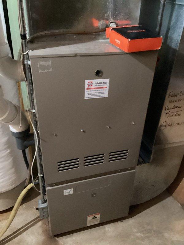 Responded to no-heat call for aging furnace system. Diagnostic testing revealed faulty gas valve as root cause. Replaced gas valve after customer approval and verification of heat exchanger integrity. System now operating properly with restored heating function.