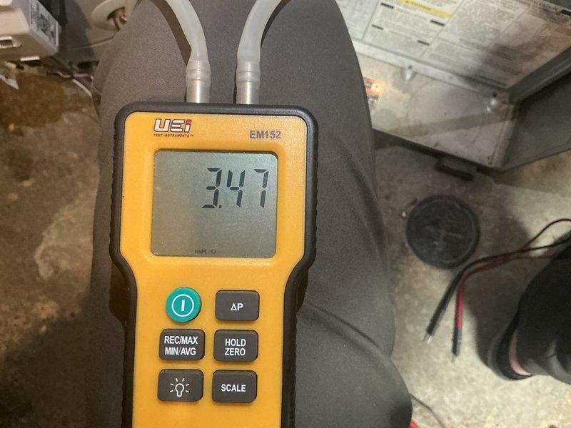 Performed comprehensive furnace tune-up on 15-year-old standard efficiency unit. Identified multiple critical issues including high-amp inducer draft motor, oil-leaking blower motor, control board with burn marks, and heat exchanger with temperature stress points. Adjusted excessive gas pressure from 3.7" WC down to 3.47" WC. Recommended replacement of inducer, blower, and control board to prevent imminent system failure.