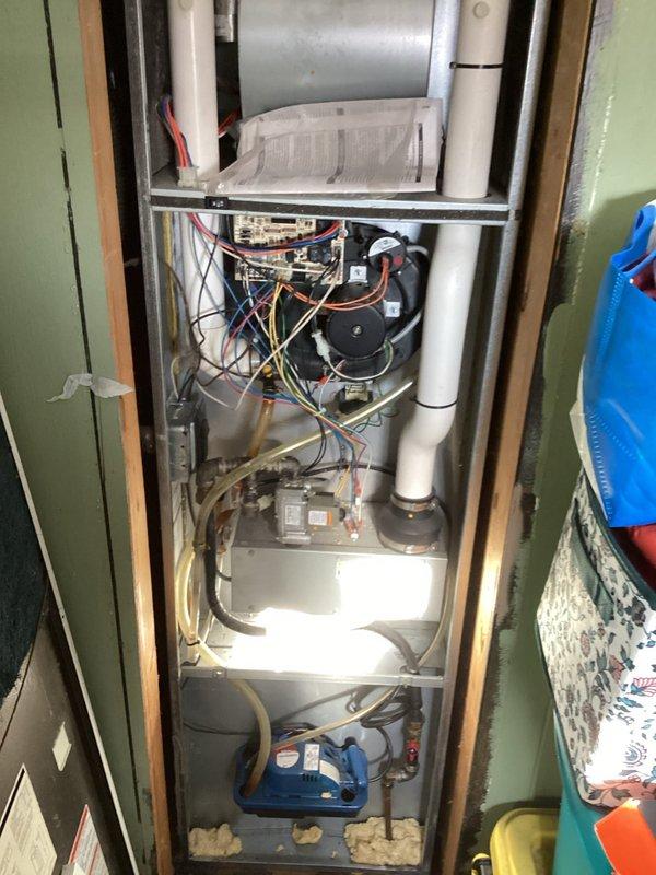 Diagnosed and repaired a no-heat condition on furnace by identifying a loose screw-in fuse that showed signs of overheating at connection point. Replaced fuse, secured proper electrical connection, and inspected heat exchanger for safety. Performed operational testing for 15 minutes to verify proper system function and heat production.
