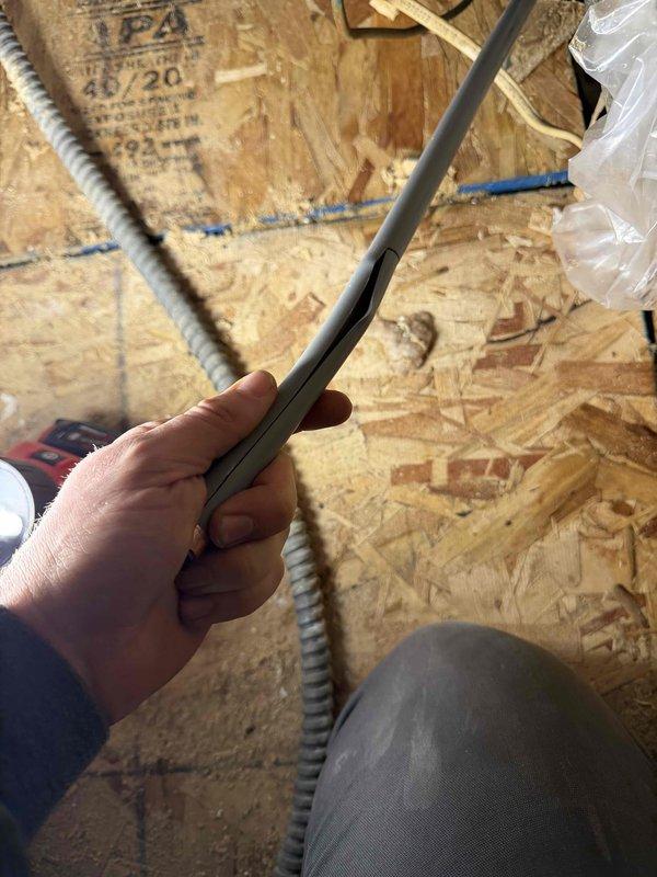 Responded to customer inquiry regarding water leak under kitchen sink in older mobile home. Upon inspection, discovered water line blowout beneath the structure. Removed damaged pipe section and documented condition of underfloor plumbing components. No repairs were performed as customer requested estimate only.