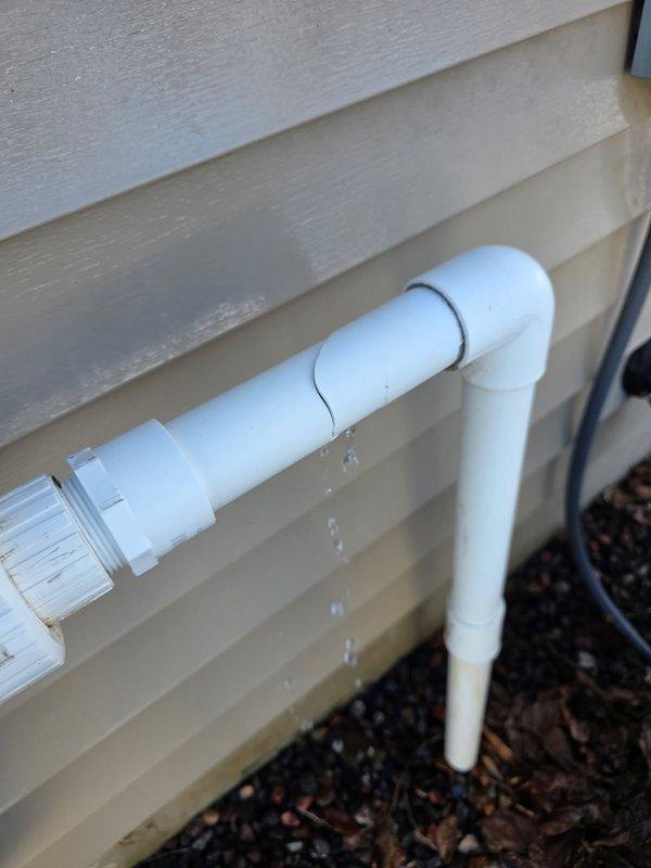 Responded to service call for water leak. Identified cracked 12-4 PVC pipe from main line into home causing interior water damage. Diagnosed separate broken irrigation line outside house. Shut off irrigation ball valve from main inside house per customer's request, as homeowner declined full repair of irrigation system they no longer wish to use.
