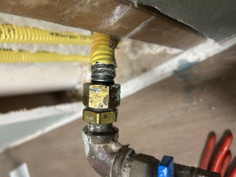 Responded to emergency service call for gas leak caused by damaged gas line near dryers during remodeling work. Cut back damaged section of gas line, installed new fittings, and reconnected the supply. Pressure tested all connections to verify proper sealing and absence of leaks, then tested operation of affected dryers and inspected remaining dryer gas connections to ensure safety.