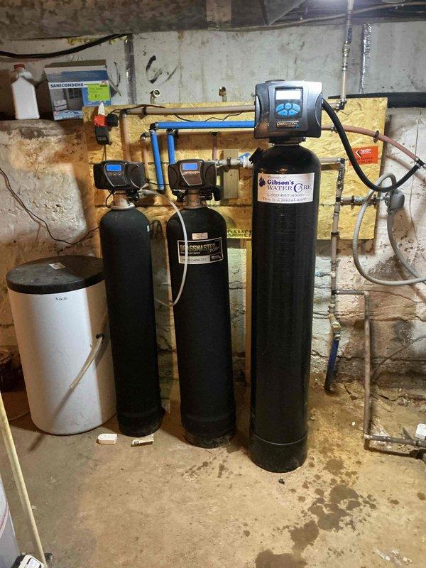 Responded to service call for low/no water pressure affecting multiple fixtures. Diagnosed issue as plugged sediment filter in the well water treatment system. Resolved by shutting off well, cleaning the sediment filter, and reassembling the filtration system. Post-service testing confirmed normal water pressure restored to all fixtures.