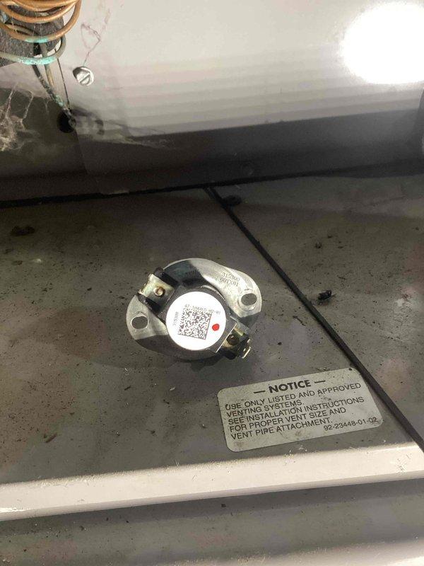 Responded to no-heat call for 5-year-old natural gas furnace. Diagnosed main limit switch failure (reading 0 ohms) and inadequate airflow due to improperly sized ductwork. Temporarily installed 130-degree limit switch to restore heat operation, though manufacturer specification calls for 120-degree switch. Advised customer that ductwork reconfiguration may be necessary to prevent future limit trips and overheating issues.