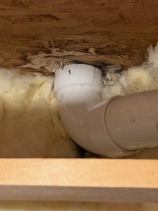 Responded to a waste pipe leak through an exterior wall. After inspection, presented repair options to homeowner who selected the patch solution. Cut a 4x4 hole in the wall adjacent to sliding glass door to access and patch the pipe hole rather than performing a full wall opening and coupling installation.