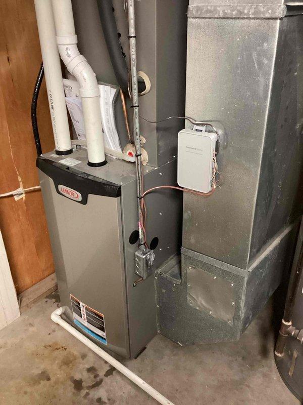 Successfully completed warranty replacement of inducer motor on Lennox furnace. Cleaned condensate lines to remove plastic shavings from the failed motor. System now operating properly with normal noise levels.