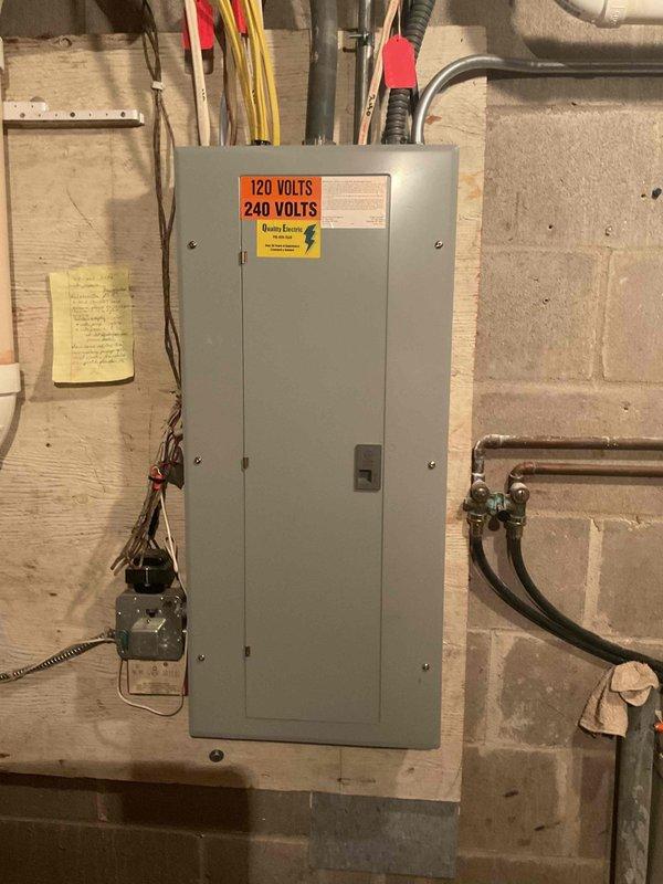 Responded to service call for boiler leaking from pressure relief valve. Diagnosed issue as overfilled expansion tank causing excessive system pressure. Drained water from expansion tank to restore proper operation. Verified all pumps functioning correctly and system returned to normal operation.