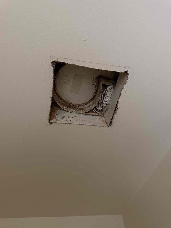 Performed diagnostic assessment on three toilets: replaced defective flush handle and fill valve in master bathroom toilet, inspected 30-year-old fill valve in hallway toilet, and cleared clog in downstairs toilet restoring functionality. Additionally, evaluated bathroom ventilation systems and documented excessive dust accumulation in existing fan units, confirming client's interest in replacement fan/light combinations. Also examined leaking whirlpool tub in master bathroom for future repair consideration.