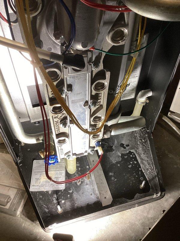 Responded to a no-heat call for a Weil-McLain boiler that was reportedly not igniting during heat calls. Upon arrival, system was operational; performed comprehensive inspection including ignitor, heat exchanger, gas pressures, and condensate drain. Multiple test cycles confirmed proper ignition sequence and modulation. Customer had recently refilled LP tank, which likely introduced air/moisture into gas line temporarily causing ignition issues. All components functioning normally at departure.