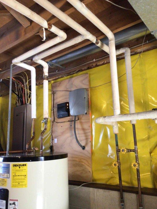 Responded to no heat call for 1-year-old furnace with blank thermostat. Discovered blown 3-amp fuse on EIM module caused by outdoor unit in heat pump mode. Diagnosed high pressure issue (550 psi liquid line) with system tripping on high limit. Replaced dirty air filter but determined system has a restriction in refrigerant flow, likely in reversing valve or filter dryer. Scheduled follow-up service to pinpoint exact restriction location and replace necessary components.