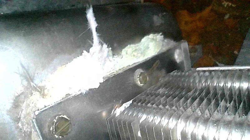 Responded to emergency gas leak call after fire department had already been on scene. Inspection revealed high carbon monoxide levels in the home with CO alarms actively alerting. Discovered secondary heat exchanger leaking with dangerously high CO readings in the exhaust. Documented frost accumulation on heat exchanger components and compromised vent pipe. Black-tagged the unit as unsafe for operation and arranged for immediate follow-up service.