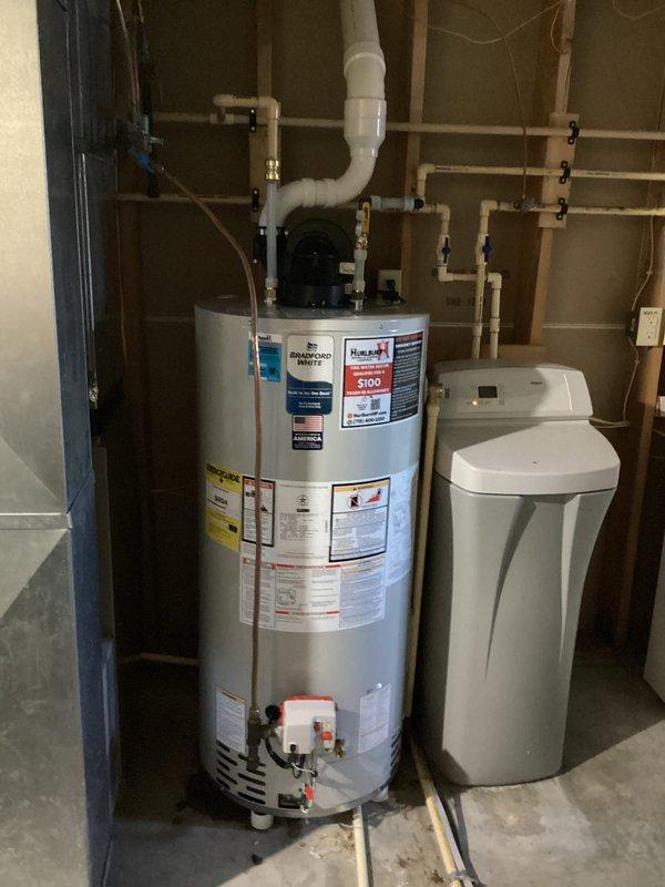 Successfully installed a 50-gallon LP power vent water heater as a replacement unit. System was properly connected to existing plumbing with all necessary connections and venting secured according to manufacturer specifications. Customer enrolled in rewards program with applicable installation coupon applied.
