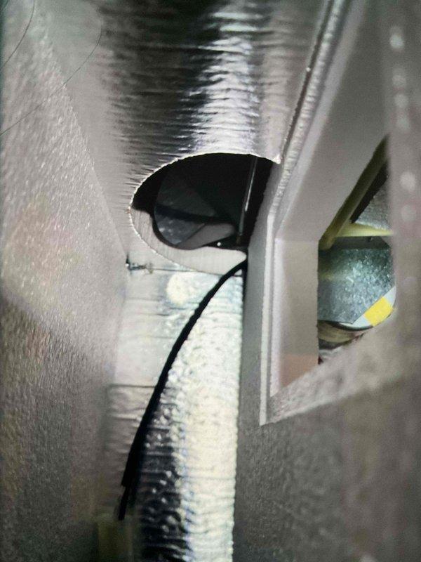 Responded to service call for incorrectly installed fresh air exchanger. Inspected system and found issues with ductwork insulation and connection points. Successfully reinstalled air exchanger with proper metallic foil insulation around ductwork and verified all connections were secure. Checked lines for water/condensation as requested.