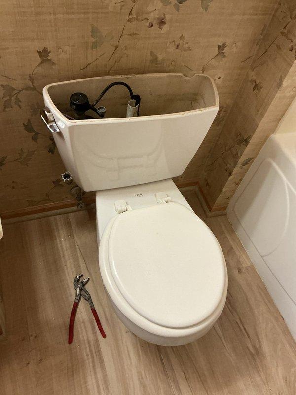 Installed two comfort height elongated toilets as requested by customer. Replaced angle stops and supply lines for both fixtures. Secured toilet flanges to concrete floor with anchors as they were previously unsecured, ensuring proper installation and preventing future movement.
