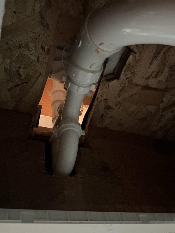 Successfully completed tub/shower drain line replacement after identifying compromised drain pipes. Opened wall access to replace failing metal drain pipes with new PVC components, including proper P-trap installation. Restored full drainage functionality, preventing future system failures in the affected bathroom area.