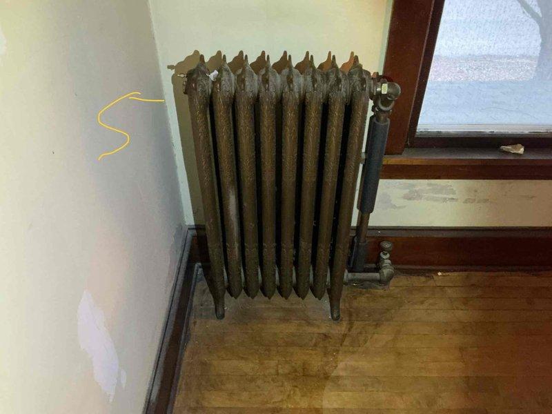 Conducted comprehensive assessment of steam heating system in probate property where city water line work resulted in multiple radiator failures. Documented evidence of leaks in at least 5 radiators through visual inspection of water damage patterns and corrosion. Took detailed measurements of all radiators to prepare quotes for selective replacement, complete system replacement, and conversion to baseboard heating options.