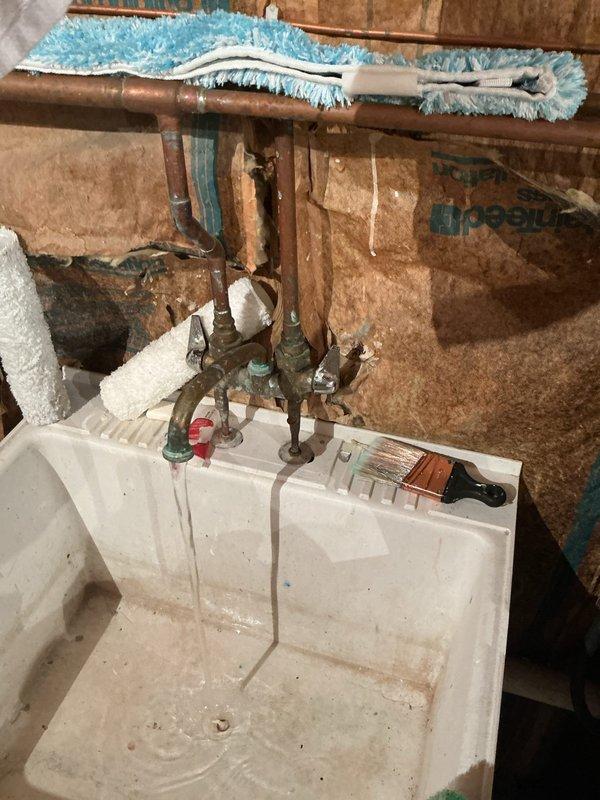 Completed annual plumbing inspection revealing several maintenance issues requiring attention. Primary concerns include a failing pressure tank, non-functional valves (hot side in main bathroom and basement toilet), missing hammer arresters on washing machine, and deteriorating flappers in master and basement toilets. Provided customer with detailed estimate for recommended repairs and replacements.