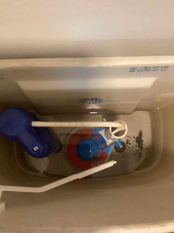 Responded to warranty service call for toilet with persistent leaking issue. Diagnosed faulty flapper not creating proper seal. Replaced toilet flapper, resolving the continuous water flow problem and restoring proper tank function.