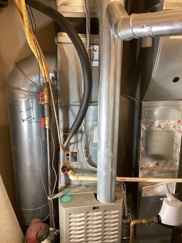 Replaced damaged draft combustion inducer assembly on furnace after identifying issues with the motor shaft. Performed comprehensive system check including heat exchanger, flame sensor, ignitor, and wiring connections, and replaced air filter. System now operating normally with proper combustion and airflow.